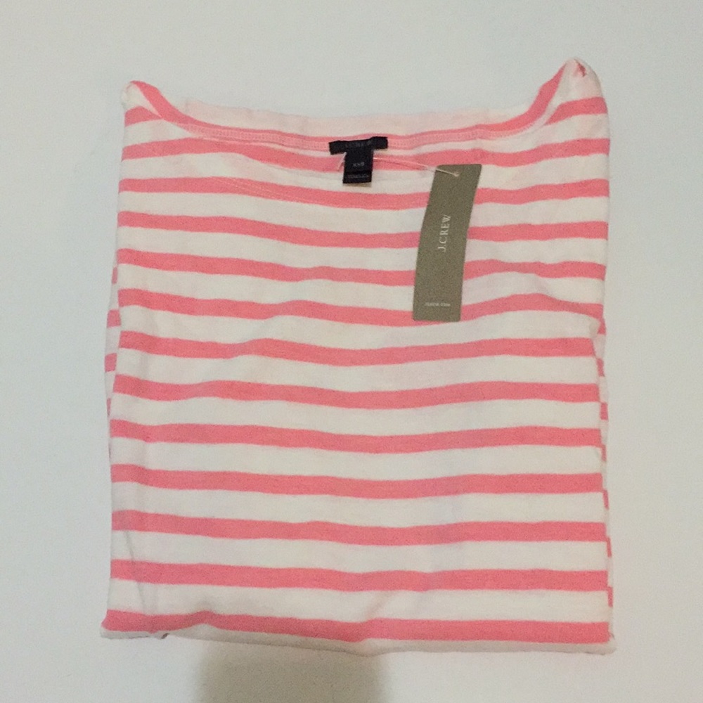 J.Crew striped boatneck tee